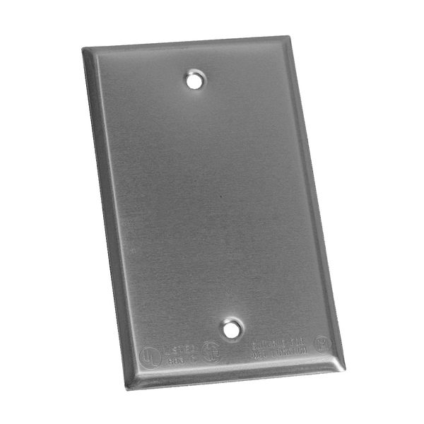 Teddico Bwf BWF Cover, 4-9/16 in L, 2-13/16 in W, Steel, Gray, Powder-Coated 711-1